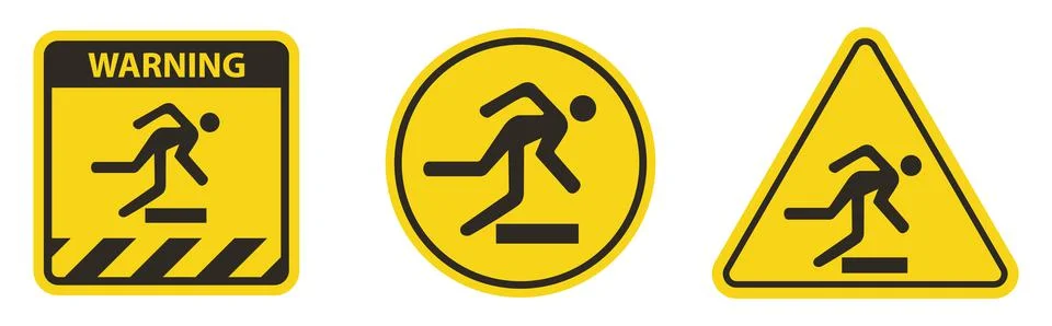 Beware Obstacles Symbol Sign Isolate On White Background,Vector Illustration Stock Illustration