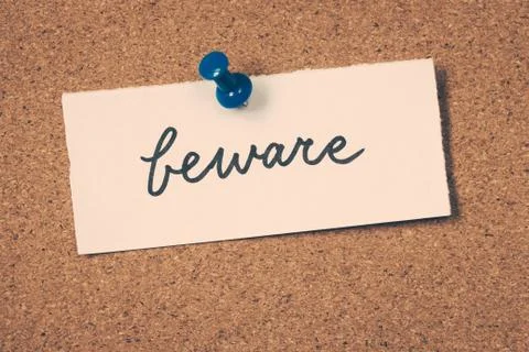 Beware Foto stock