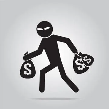 Beware pickpocket sign 스톡 일러스트