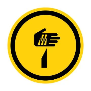 Beware Sharp Elements Symbol Isolate On White Background,Vector Illustration Stock Illustration