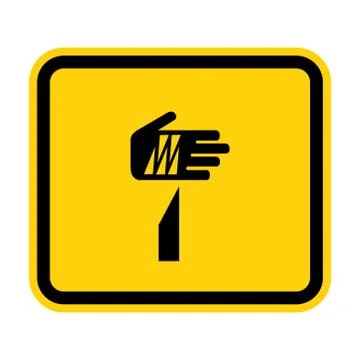 Beware Sharp Elements Symbol Isolate On White Background,Vector Illustration Stock Illustration