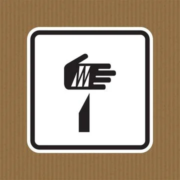 Beware Sharp Elements Symbol Isolate On White Background,Vector Illustration Stock Illustration