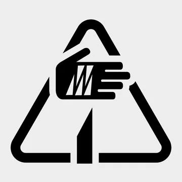 Beware Sharp Elements Symbol Isolate On White Background,Vector Illustration Stock Illustration