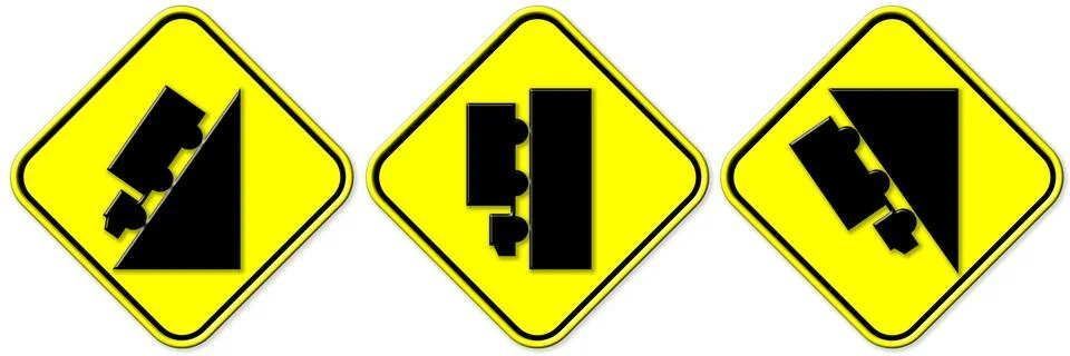 Beware of steep slopes Stock Illustration