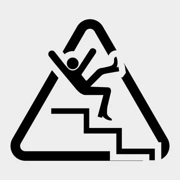 Beware Step Symbol Isolate On White Background,Vector Illustration EPS.10 Stock Illustration