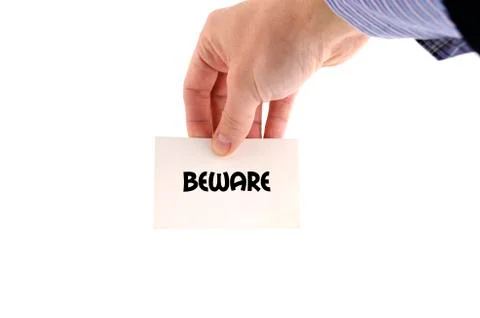 Beware text concept Stock Photos