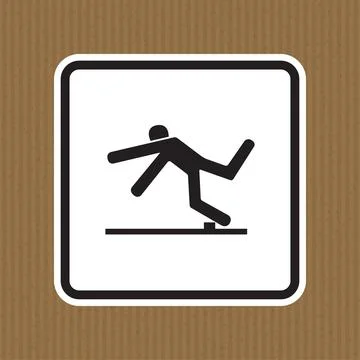 Beware Trip Hazard Symbol Isolate On White Background,Vector Illustration EPS Stock Illustration