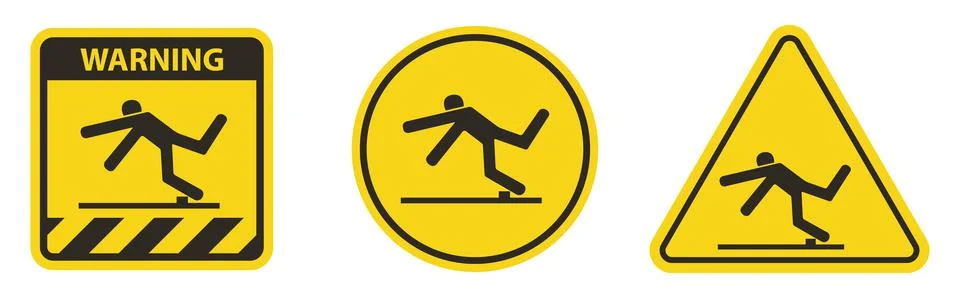 Beware Trip Hazard Symbol Isolate On White Background Stock Illustration