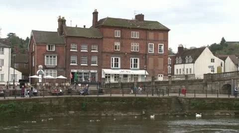 Bewdley Riverside Wharf Stock Footage 11526884