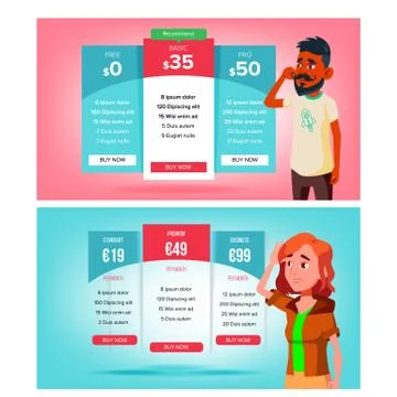 Bewildered Character Choose Subscription Ilustração Stock