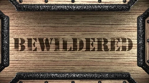 Bewildered on wooden stamp Видео 8649645