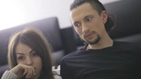 Bewilderment in a young couple 스톡 동영상 58580576