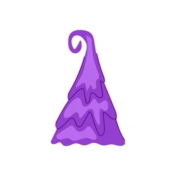 Bewitched fantasy magic tree cartoon vector illustration Stock Illustration