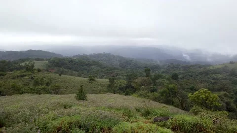 A Bewitching Kote betta mountain range with landscapes in Coorg, India. Stock Footage 161681608