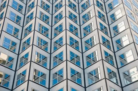 Bewitching pattern of windows. Skyscraper modern city architecture. Modern Foto stock
