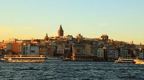 Beyoglu District With Galata Tower In Istanbul Vidéo 67662758