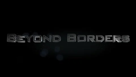 Beyond Borders title metal text on black alpha channel background Stock Footage 295827965