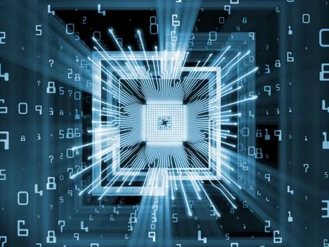 Beyond Computer CPU Stock Illustration