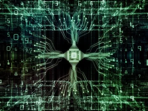 Beyond Computer CPU 스톡 일러스트