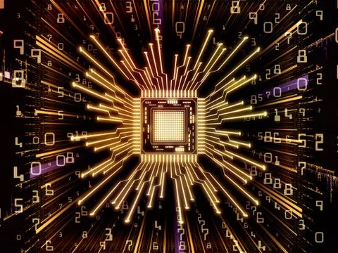 Beyond Computer CPU 무료 스톡 일러스트