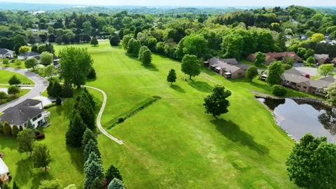Beyond the Delineated Tree Line - Tecumseh Golf Club - Syracuse, NY Stock Footage 336522427