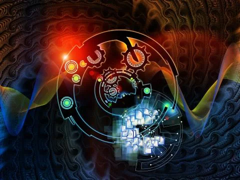 Beyond Digital Processing Stock Illustration