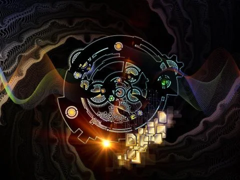 Beyond Digital Processing Stock Illustration