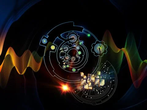 Beyond Digital Processing Stock Illustration