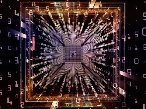 Beyond Digital Processor Ilustração Stock