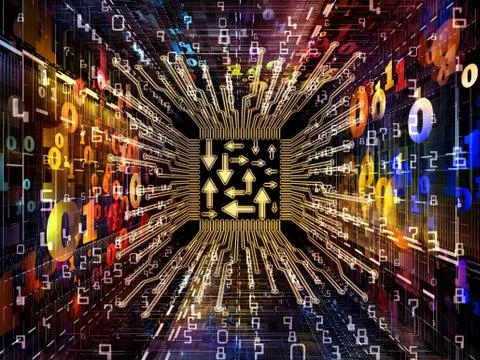 Beyond Digital Processor Stockillustratie