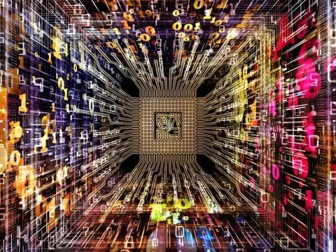 Beyond Digital Processor 스톡 일러스트