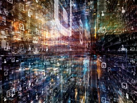 Beyond Digital Space Illustrazione stock