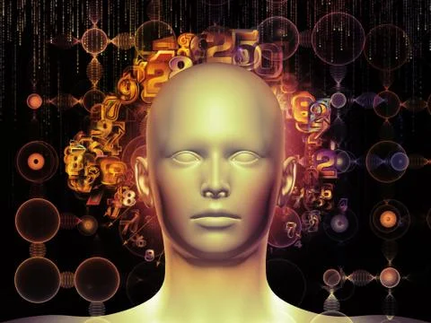 Beyond Digital Thoughts Stock Illustration