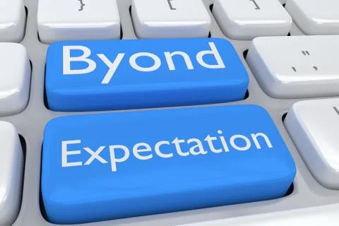 Beyond Expectation concept Stock Illustration
