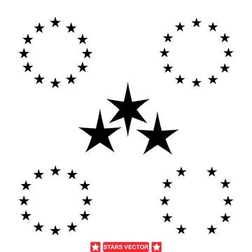 Beyond the Horizon  Explore Infinite Possibilities with Star Silhouettes Stock Illustration