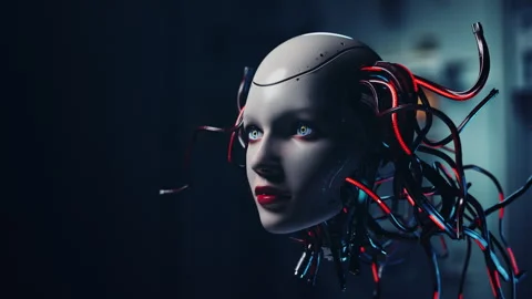 Beyond Humanity: Reflections on Advanced Robotic Intelligence &amp; Design Stock Footage 310063798