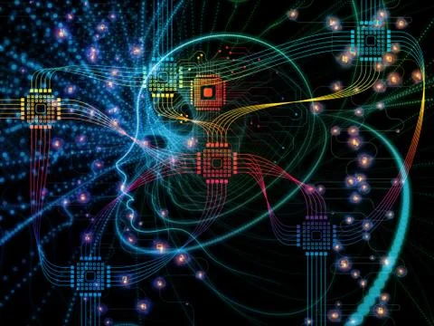 Beyond Machine Consciousness Stock Illustration