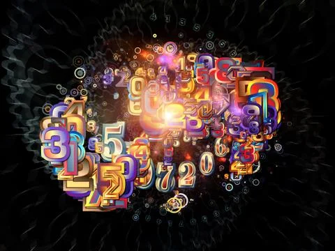 Beyond Numbers 스톡 일러스트