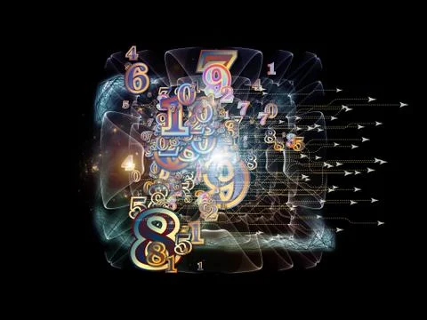 Beyond Numbers 스톡 일러스트