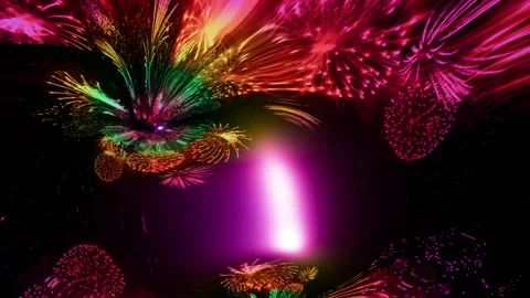 Beyond Reality: Breathtaking Firework Simulation with GPU Graphics. Stock-Footage 266064648