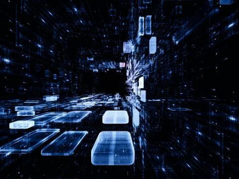 Beyond Virtual Space 스톡 일러스트