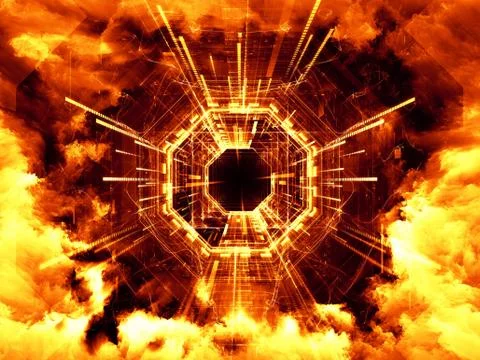 Beyond Virtual Space Stock Illustration