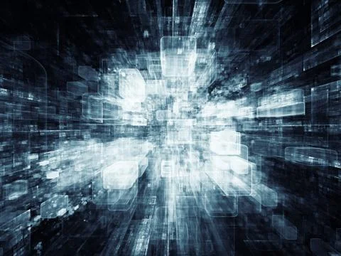 Beyond Virtual Space Illustrazione stock