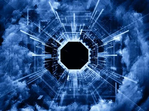 Beyond Virtual Space Stock Illustration