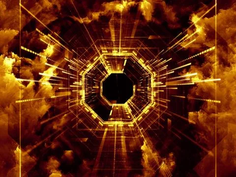 Beyond Virtual Space Stock Illustration