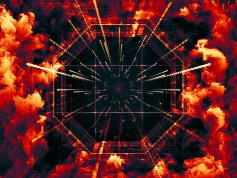 Beyond Virtual Space Stock Illustration