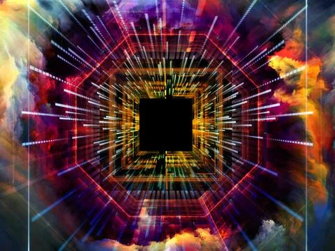 Beyond Virtual Space 스톡 일러스트