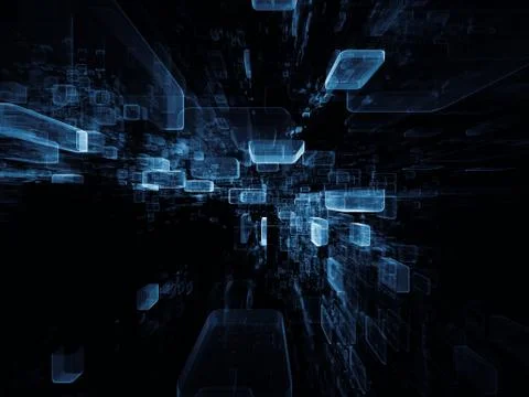 Beyond Virtual Space 스톡 일러스트