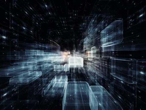 Beyond Virtual Space Stock Illustration