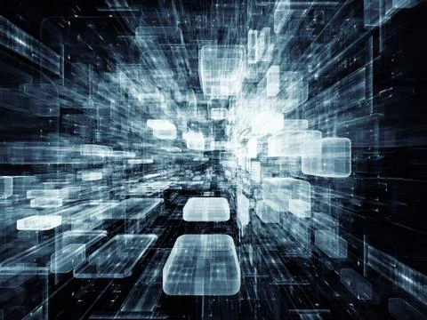 Beyond Virtual Space 스톡 일러스트